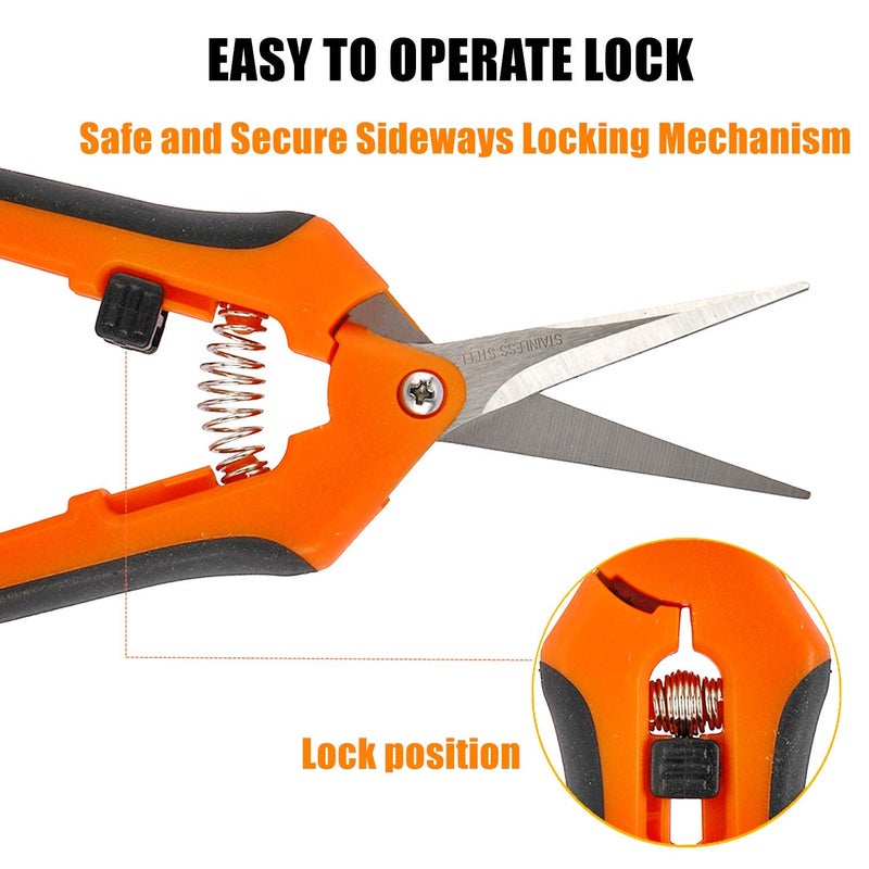 YaeCCC 12-Pack 6.5 Inch Gardening Hand Pruner Pruning Shear with Stainless Steel Blades - Image 3